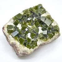 Rough, green crystal cluster photo