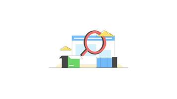 Magnifying Glass Icon Animation, Resource Finder 2D Animation in 4K, Explore and Discover More with Search Animation video