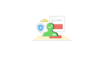 2D User Icon Animation in 4K, Clean and Modern Animated User Avatar, Profile Icon Animation for Apps and Websites video