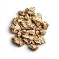 Raw gold nuggets photo