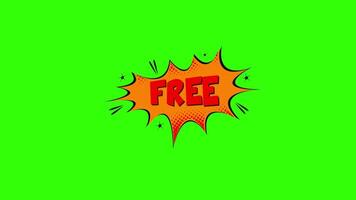 FREE Comic Strip Text 2D Animation with Bubble Explosions on Green Screen Background in 4K Resolution video