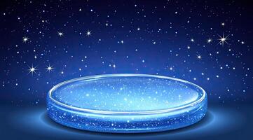 Cosmic blue circular stage photo