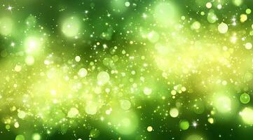 Abstract bokeh background of vibrant green and yellow photo