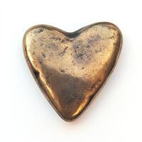 Heart-shaped bronze object photo