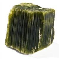 Dark green columnar crystal cluster photo