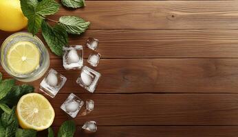 Refreshing drink ingredients photo