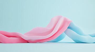 Pastel fabric drapes photo