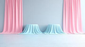 Pastel-Colored Display Space photo