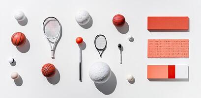 Sport Equipment and Color Swatches photo