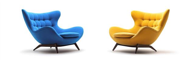 Two Cozy Egg-Shaped Armchairs photo