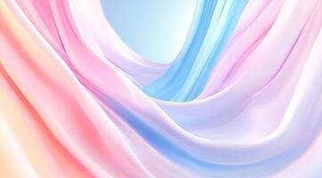 Fluid, pastel-toned fabric drapes photo