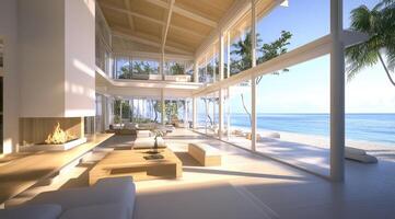 Coastal modern home interior photo