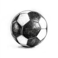 Realistic soccer ball sketch photo