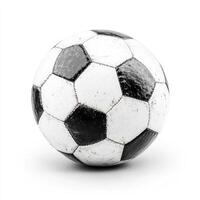 Worn soccer ball, distressed photo