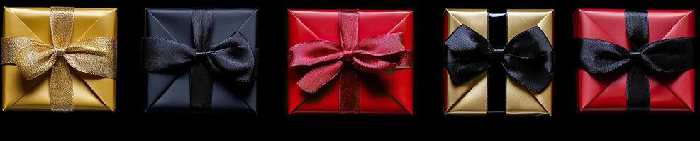 Gift Boxes in Various Colors photo