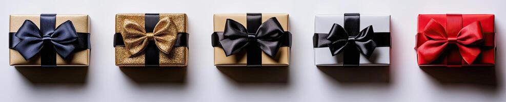 Gift Boxes in a Row photo