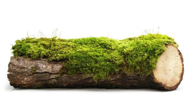 A log covered in moss photo