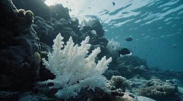 Underwater coral reef scene photo