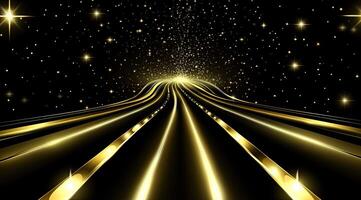 Golden pathway to the stars photo