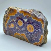 Intricate banded agate slab photo