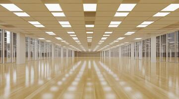 Empty office space, modern, spacious, bright photo