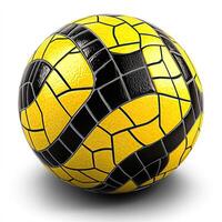 Abstract sphere, yellow and black photo