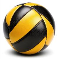 Yellow and black leather ball photo