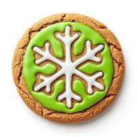Festive Round Gingerbread Cookie photo
