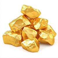 Pile of gold nuggets photo