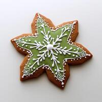 Ornate Gingerbread Star Cookie photo