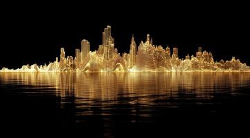 Golden Cityscape Horizon photo