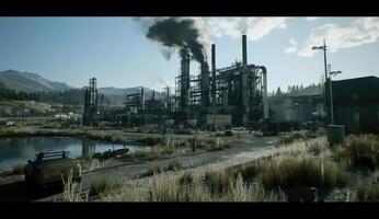 Desolate industrial complex photo