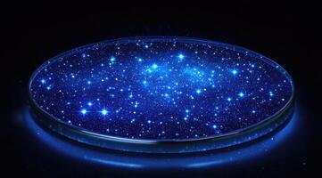 Cosmic disc, galaxy, studded with luminous stars photo