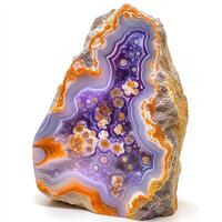 Intricate banded agate specimen photo