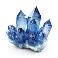 Radiant blue crystal cluster photo