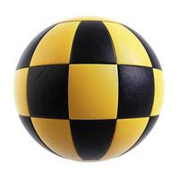Checkered Yellow and Black Ball photo