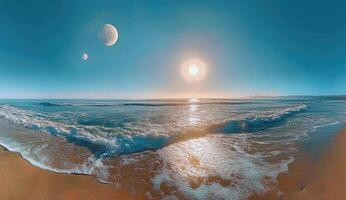 Beach on an alien planet photo