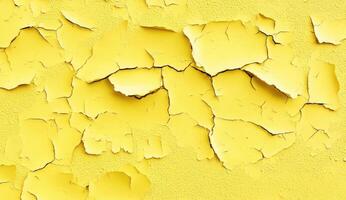 Cracked Yellow Painted Surface photo