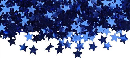 Sparkly blue star confetti photo