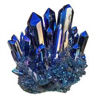 Deep blue crystal cluster photo
