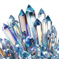Cluster of iridescent crystals photo