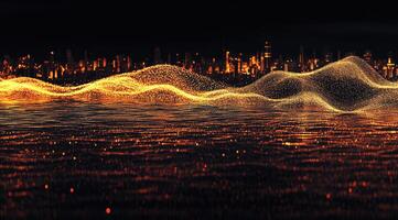 Cityscape data visualization photo