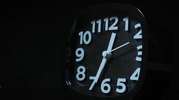 A black clock with white numbers video