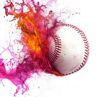 Baseball erupts in vibrant color explosion photo