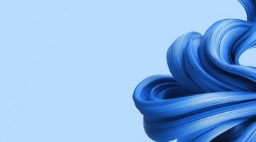 Abstract Blue Flowing Form photo
