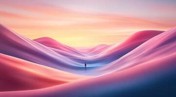 Serene landscape with soft, pastel hues photo