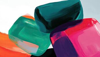 Abstract colorful geometric shapes photo