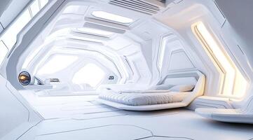 Futuristic White Bedroom photo