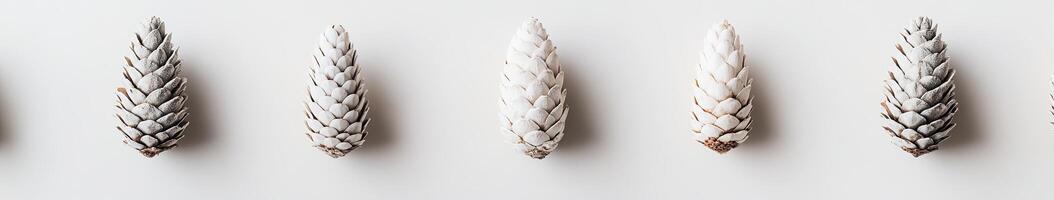 Snowy Pine Cone Decorations photo