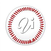 Baseball with initial photo